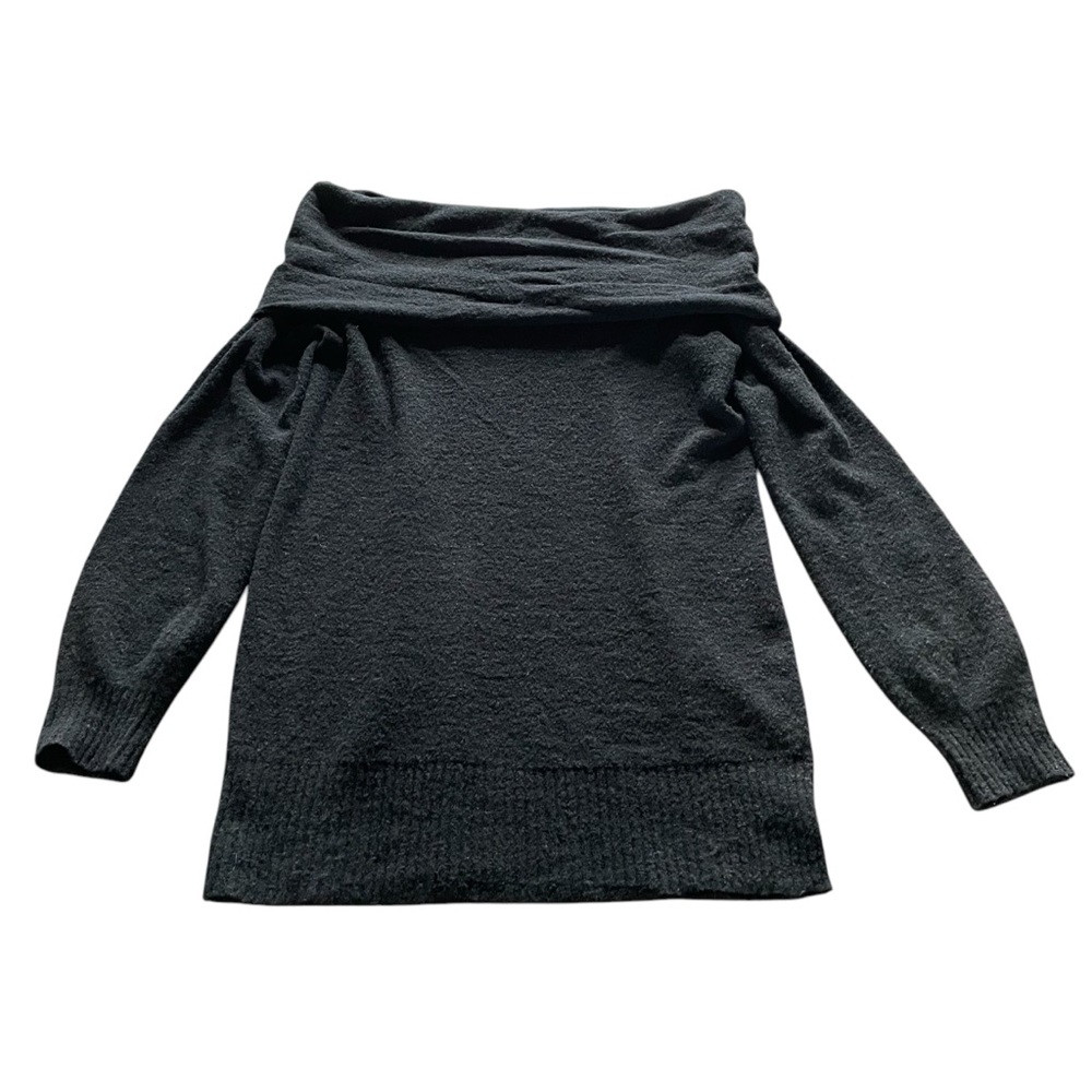 Trina Turk Off The Shoulder Sweater Black Size Small ? Luxury Minimalist Neutral